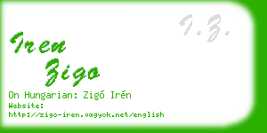 iren zigo business card