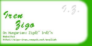 iren zigo business card